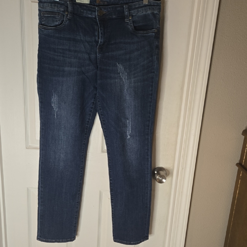 Kut from the Kloth Boyfriend Dark Blue Ankle Jeans